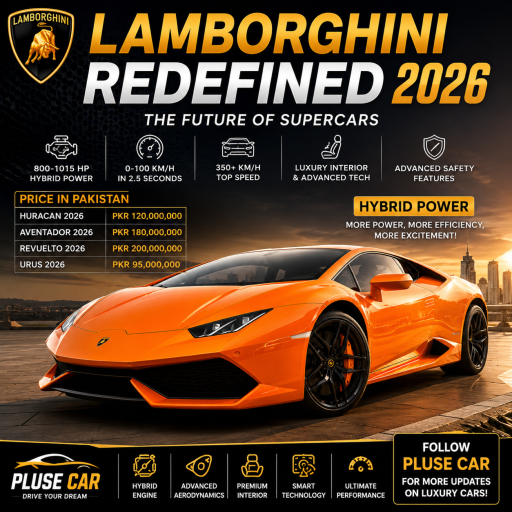 Explore Lamborghini Redefined 2026 with complete features, specifications, performance details, and updated prices in Pakistan. A deep dive into luxury, speed, and innovation.