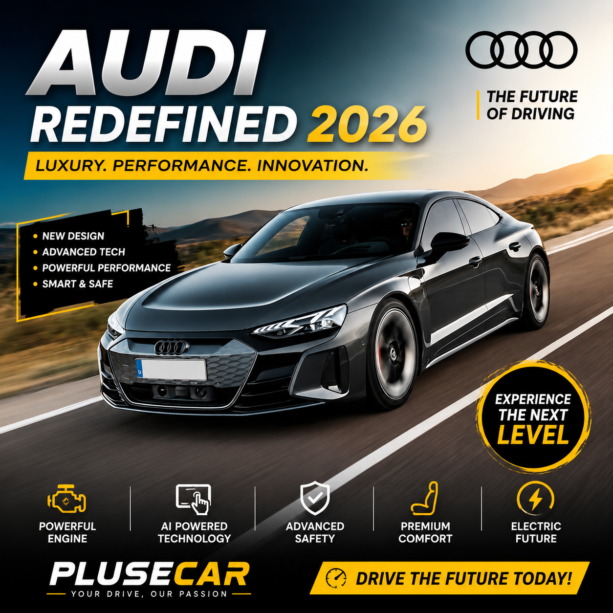 Explore Audi Redefined 2026 with cutting-edge technology, luxury design, powerful performance, and updated prices. Discover features, specifications, and everything you need to know about Audi’s latest innovation.